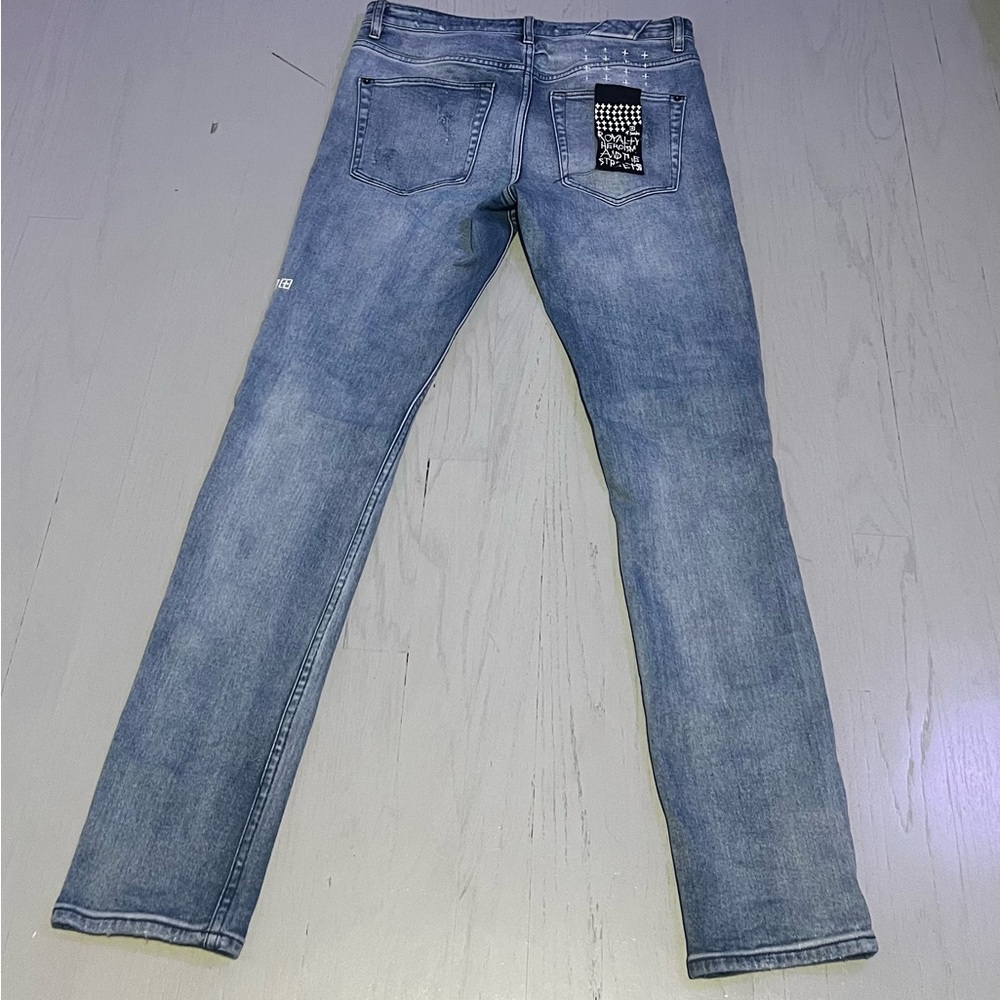 Ksubi Jeans - Blue Distressed Ripped Jeans